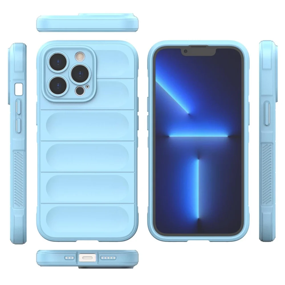 Magic Shield Case for iPhone 13 Pro Max flexible armored cover light blueeng