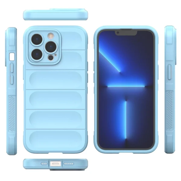 Magic Shield Case for iPhone 13 Pro Max flexible armored cover light blueeng