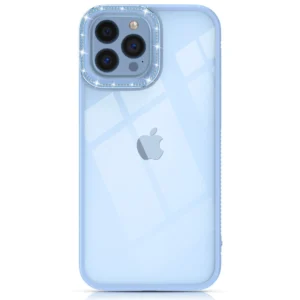 Kingxbar Sparkle Series case iPhone 13 Pro with crystals back cover blueeng