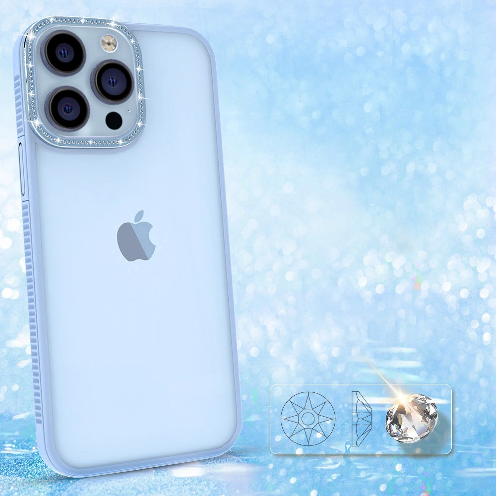 Kingxbar Sparkle Series case iPhone 13 Pro with crystals back cover blueeng