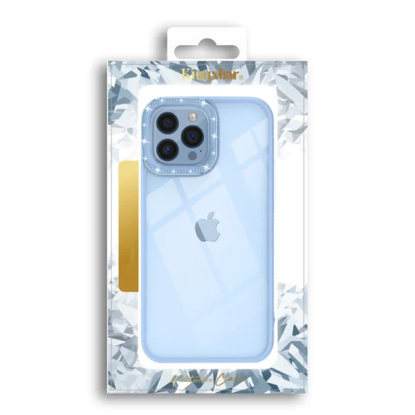 Kingxbar Sparkle Series case iPhone 13 Pro with crystals back cover blueeng