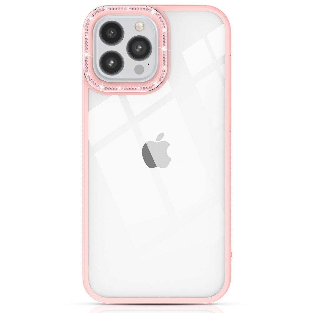 Kingxbar Sparkle Series case iPhone 13 Pro Max with crystals back cover pinkeng