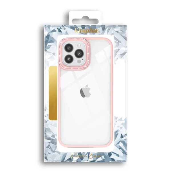 Kingxbar Sparkle Series case iPhone 13 Pro Max with crystals back cover pinkeng
