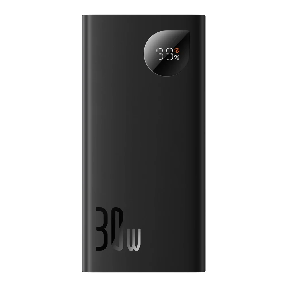 Baseus Adaman2 power bank with digital display 10000mAh 30W 2 x USB / 1x USB Type C Overseas Edition PD QC SCP black (PPAD040101)eng