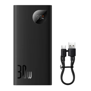 Baseus Adaman2 power bank with digital display 10000mAh 30W 2 x USB / 1x USB Type C Overseas Edition PD QC SCP black (PPAD040101)eng