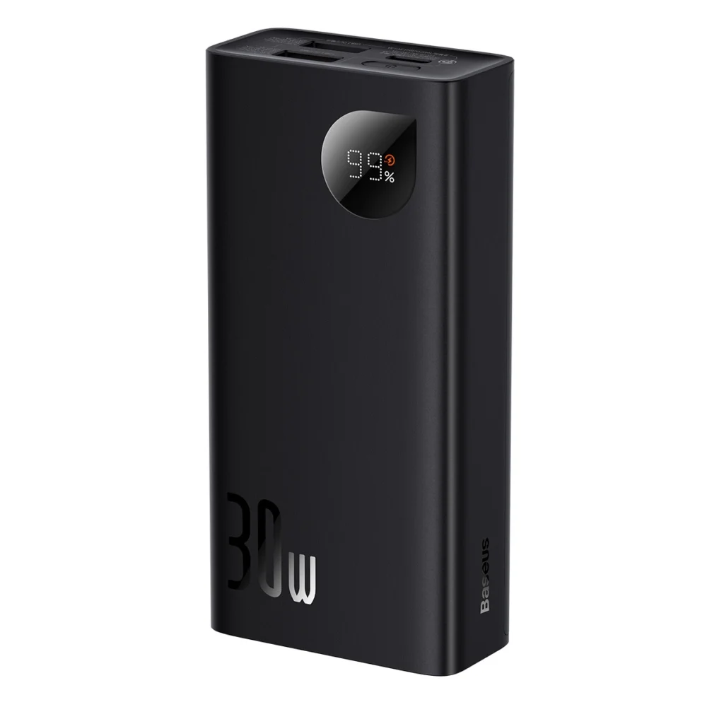 Baseus Adaman2 power bank with digital display 10000mAh 30W 2 x USB / 1x USB Type C Overseas Edition PD QC SCP black (PPAD040101)eng