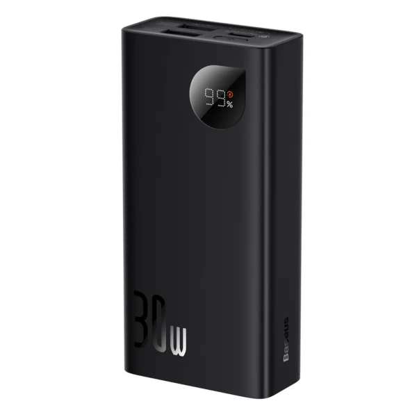 Baseus Adaman2 power bank with digital display 10000mAh 30W 2 x USB / 1x USB Type C Overseas Edition PD QC SCP black (PPAD040101)eng