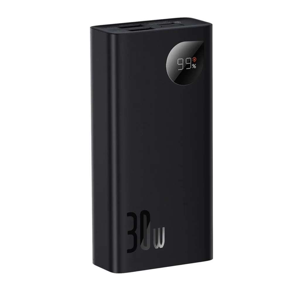 Baseus Adaman2 power bank with digital display 10000mAh 30W 2 x USB / 1x USB Type C Overseas Edition PD QC SCP black (PPAD040101)eng