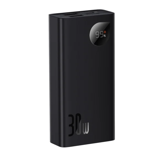 Baseus Adaman2 power bank with digital display 10000mAh 30W 2 x USB / 1x USB Type C Overseas Edition PD QC SCP black (PPAD040101)eng