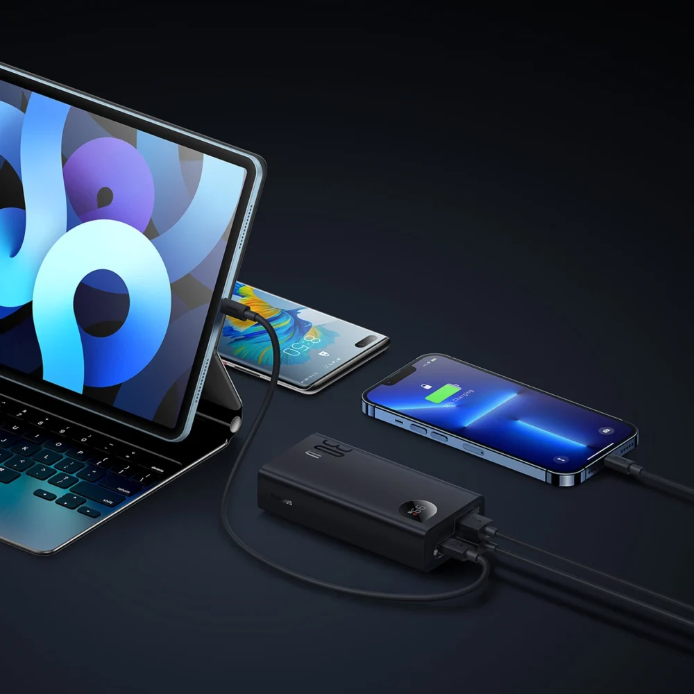 Baseus Adaman2 power bank with digital display 10000mAh 30W 2 x USB / 1x USB Type C Overseas Edition PD QC SCP black (PPAD040101)eng