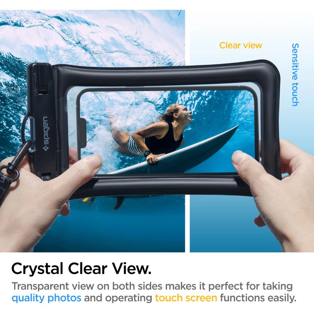 Spigen Aqua Shield A610 Case Waterproof Floating on Water - Black 2 pcs.eng