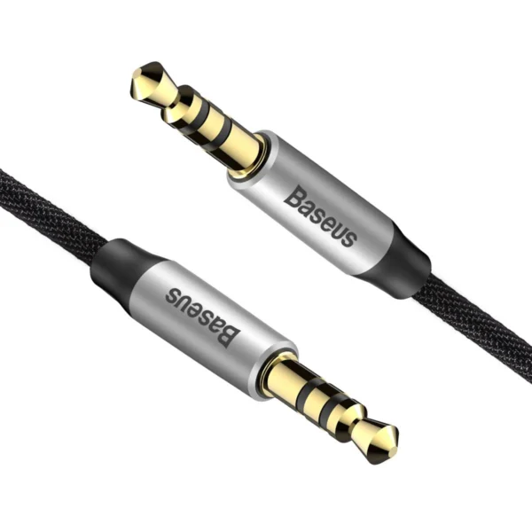 Baseus Yiven M30 stereo AUX 3.5 mm audio cable male mini jack 1m silver-black (CAM30-BS1)eng