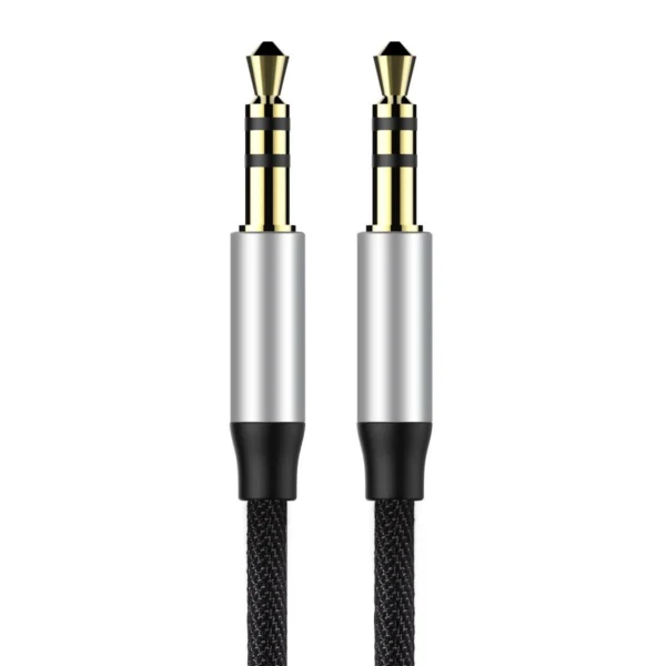 Baseus Yiven M30 stereo AUX 3.5 mm audio cable male mini jack 1m silver-black (CAM30-BS1)eng
