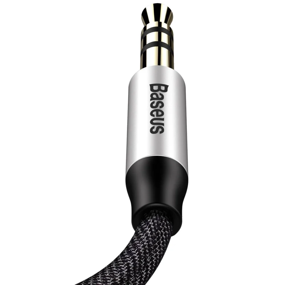 Baseus Yiven M30 stereo AUX 3.5 mm audio cable male mini jack 1m silver-black (CAM30-BS1)eng