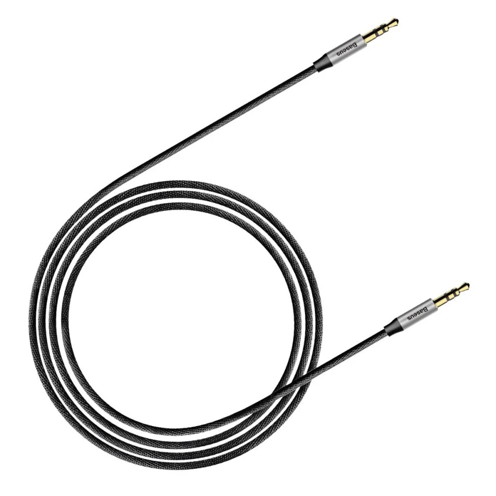 Baseus Yiven M30 stereo AUX 3.5 mm audio cable male mini jack 1m silver-black (CAM30-BS1)eng