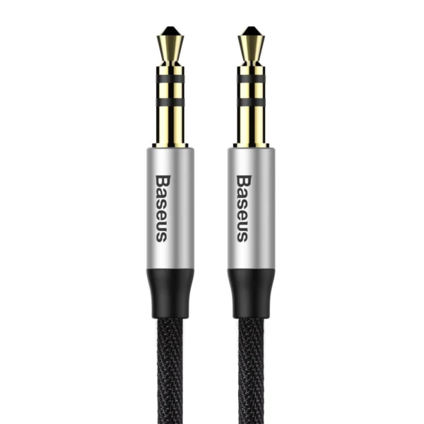 Baseus Yiven M30 stereo audio cable AUX 3.5 mm male mini jack 1.5 m silver-black (CAM30-CS1)eng