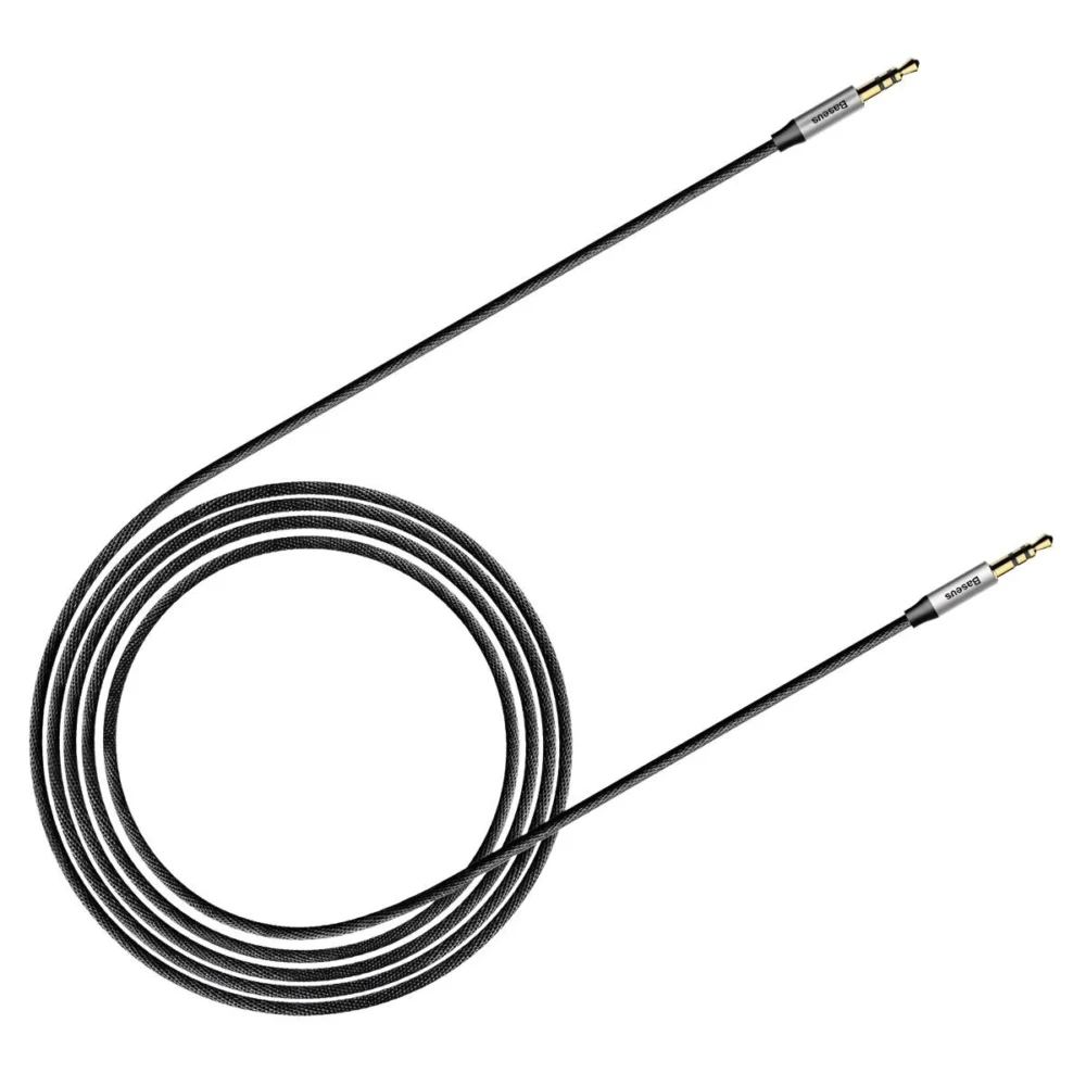 Baseus Yiven M30 stereo audio cable AUX 3.5 mm male mini jack 1.5 m silver-black (CAM30-CS1)eng