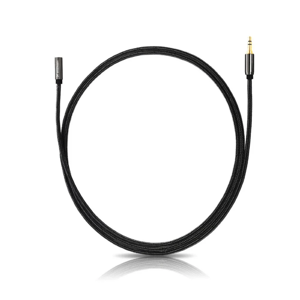 Wozinsky mini jack extension cable (female-male) AUX extension 3 m blackeng