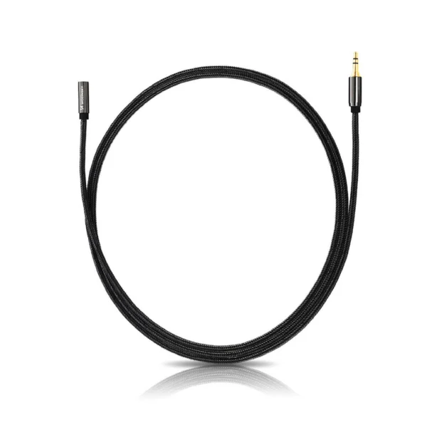 Wozinsky mini jack extension cable (female-male) AUX extension 3 m blackeng