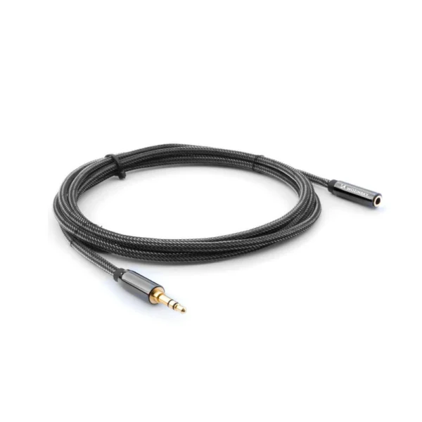 Wozinsky mini jack extension cable (female-male) AUX extension 3 m blackeng