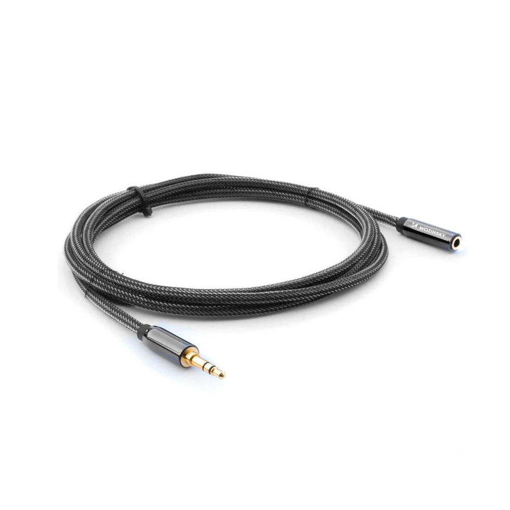 Wozinsky mini jack extension cable (female-male) AUX extension 3 m blackeng