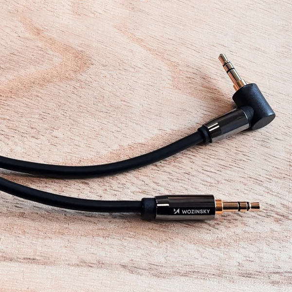 Wozinsky AUX cable angled (male-male) mini jack cable 1.5 m blackeng