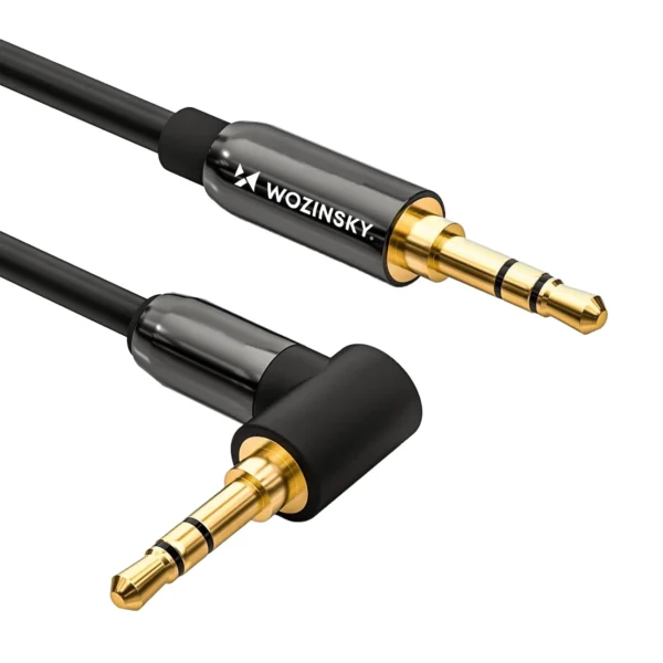 Wozinsky AUX cable angled (male-male) mini jack cable 1.5 m blackeng