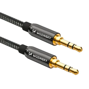 Wozinsky universal mini jack cable 2x AUX cable 2 m blackeng