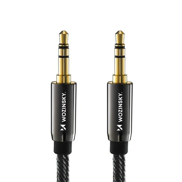 Wozinsky universal mini jack cable 2x AUX cable 1.5 m blackeng