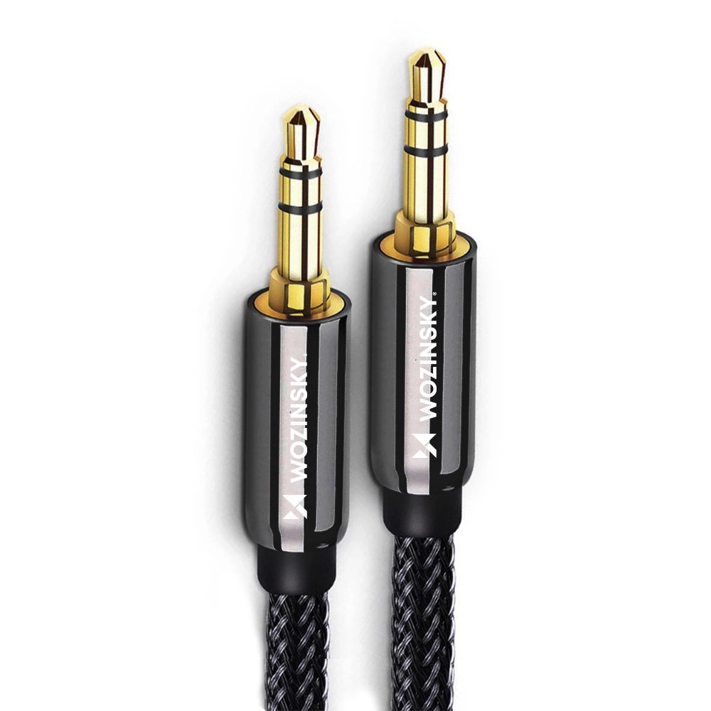 Wozinsky universal mini jack cable 2x AUX cable 1.5 m blackeng