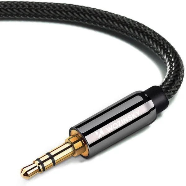 Wozinsky universal mini jack cable 2x AUX cable 1.5 m blackeng