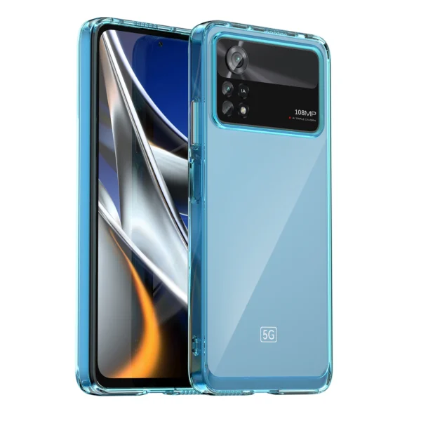 Outer Space Case for Xiaomi Poco X4 Pro 5G cover with a flexible frame blackeng