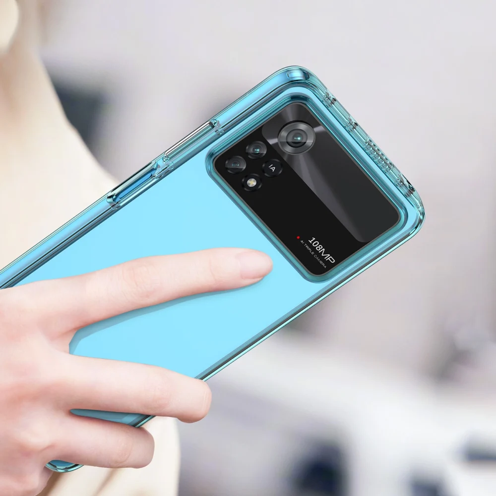 Outer Space Case for Xiaomi Poco X4 Pro 5G cover with a flexible frame blueeng