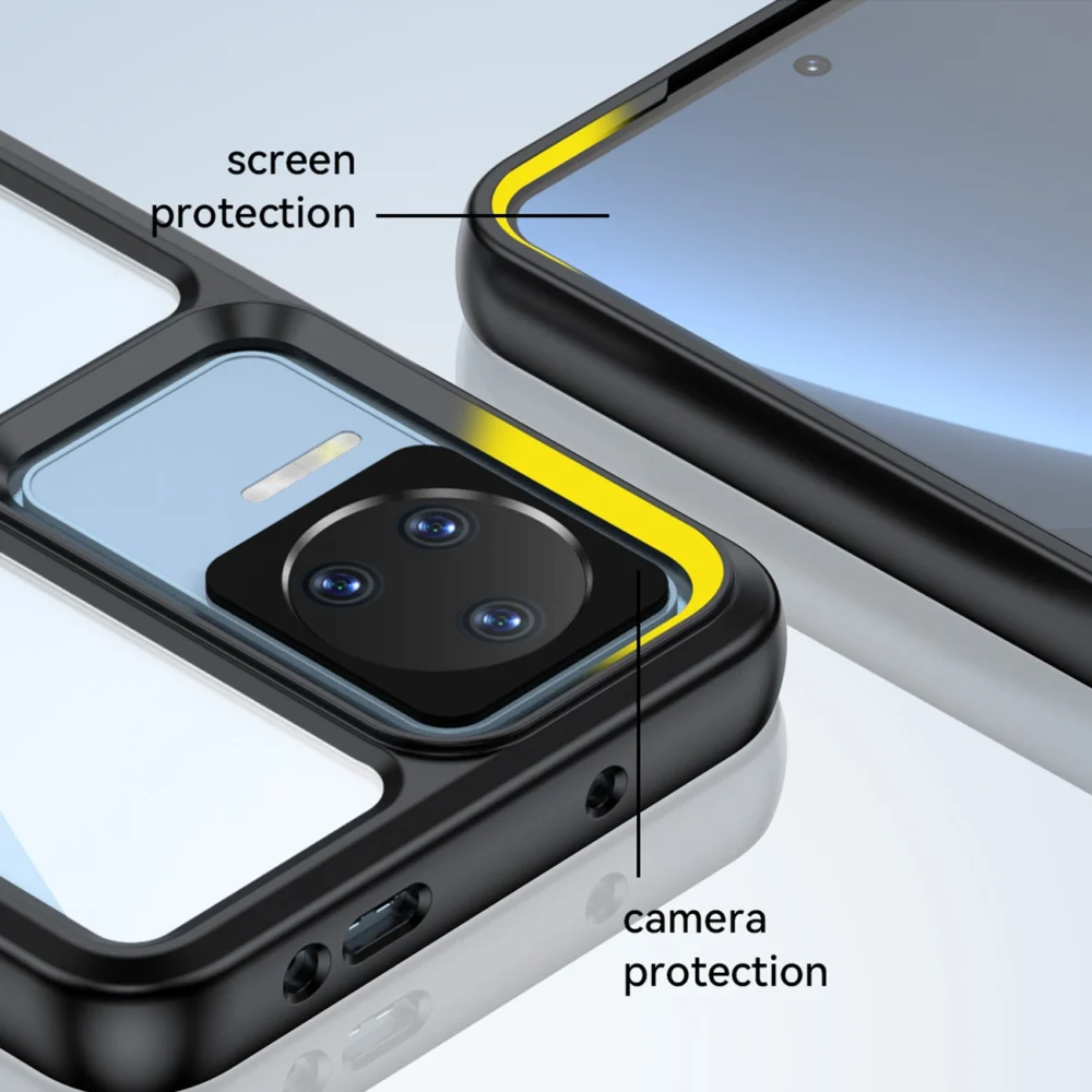 Outer Space Case for Xiaomi Poco F4 5G cover with a flexible frame blackeng