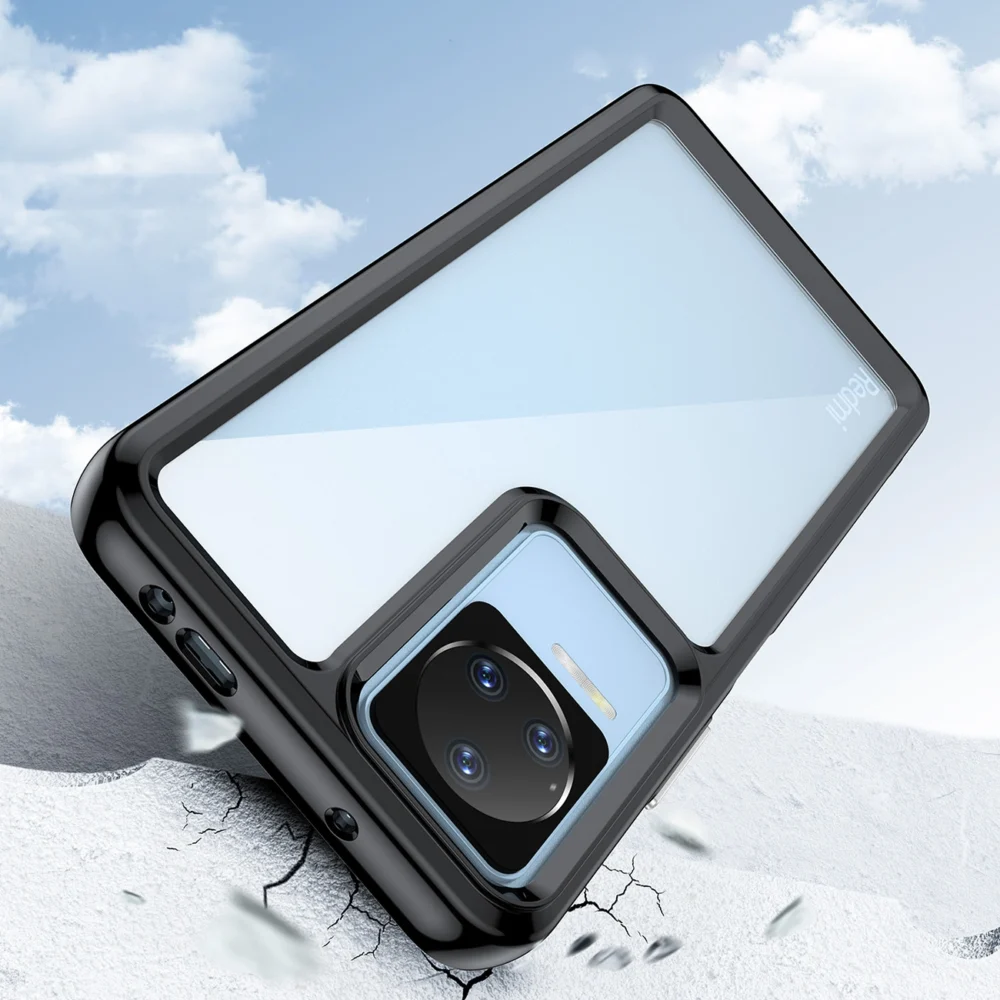 Outer Space Case for Xiaomi Poco F4 5G cover with a flexible frame blackeng