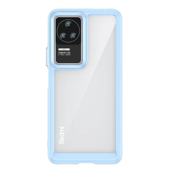Outer Space Case for Xiaomi Poco F4 5G cover with a flexible frame blueeng