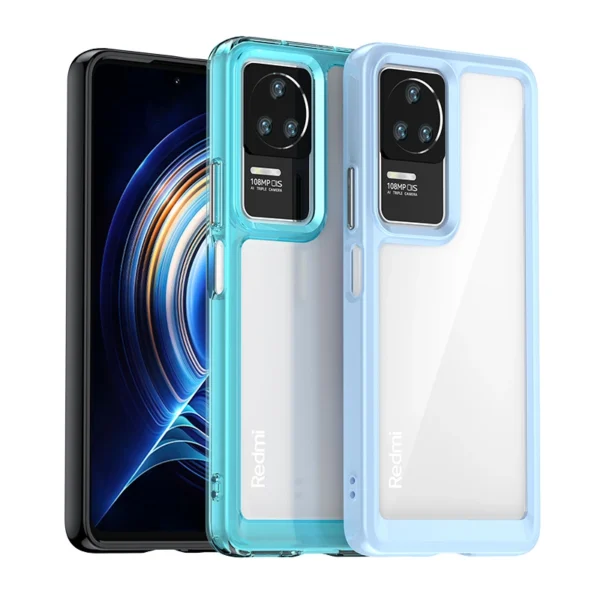 Outer Space Case for Xiaomi Poco F4 5G cover with a flexible frame blueeng