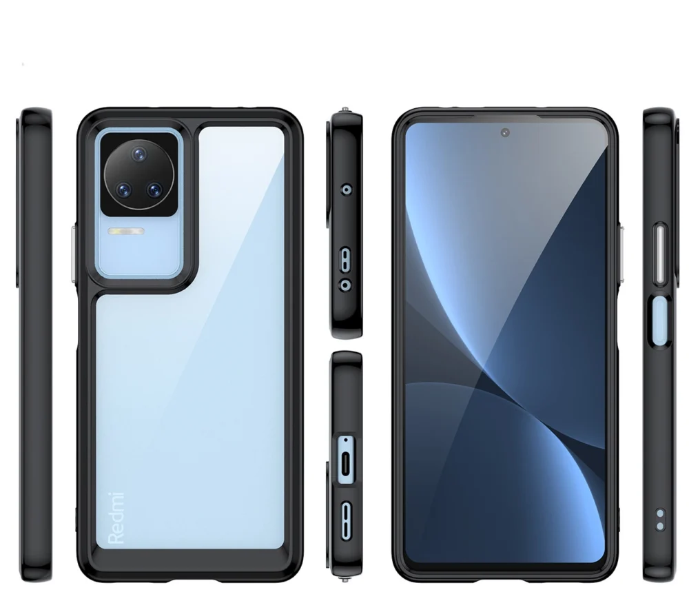 Outer Space Case for Xiaomi Poco F4 5G cover with a flexible frame blueeng