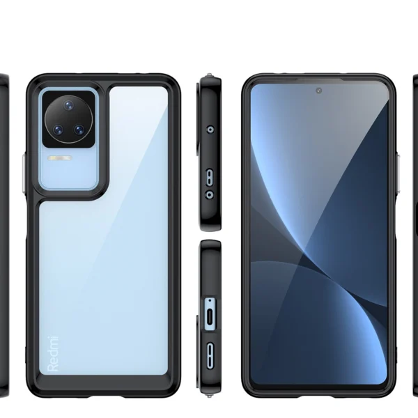 Outer Space Case for Xiaomi Poco F4 5G cover with a flexible frame blueeng