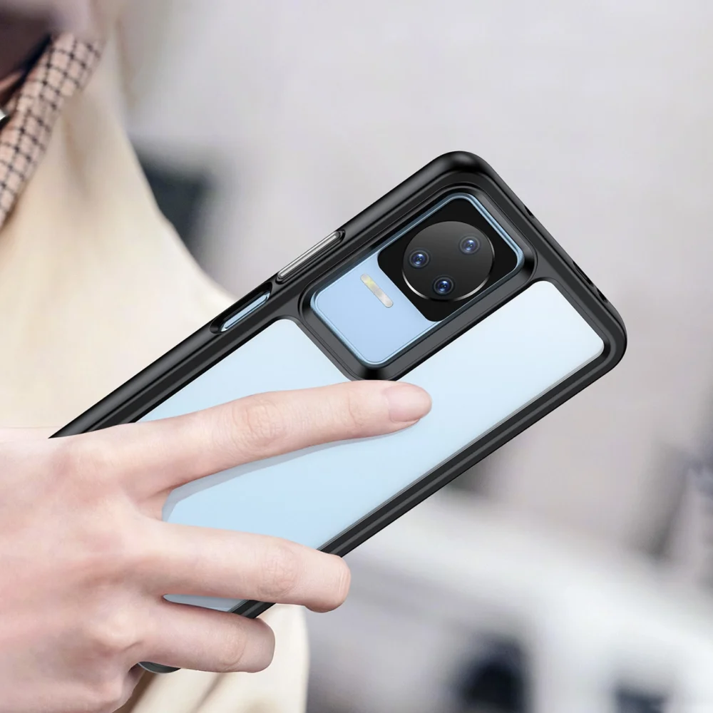 Outer Space Case for Xiaomi Poco F4 5G cover with a flexible frame blueeng