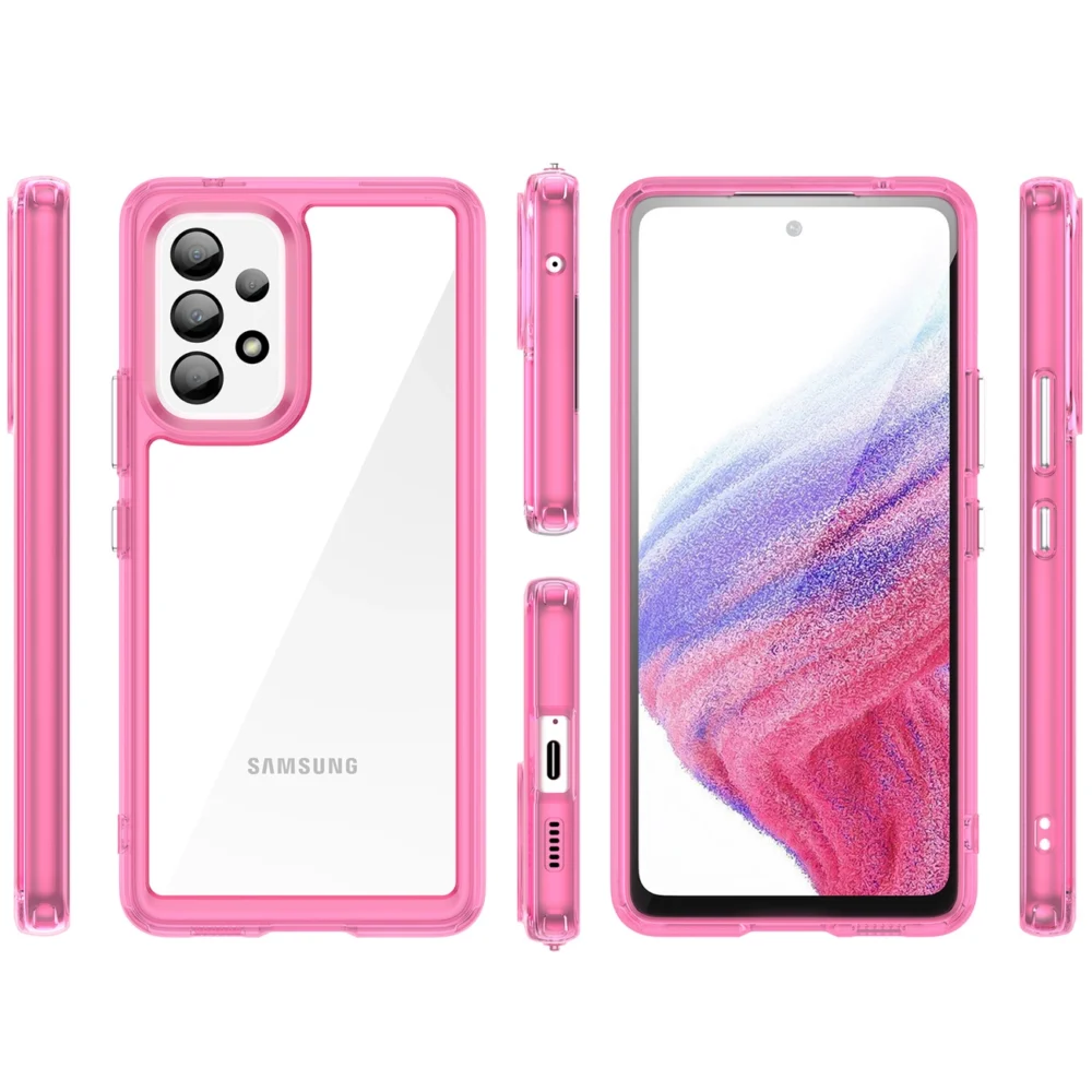 Outer Space Case for Samsung Galaxy A53 5G cover with a flexible frame pinkeng
