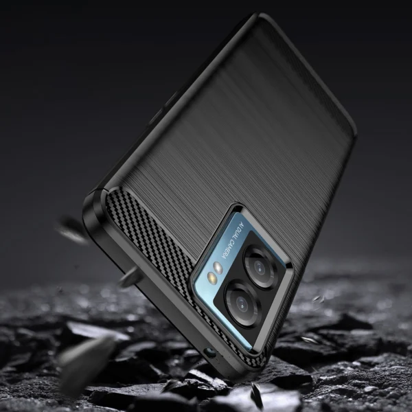 Carbon Case for Xiaomi Poco F4 5G flexible silicone carbon cover blackeng
