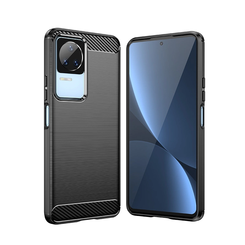 Carbon Case for Xiaomi Poco F4 5G flexible silicone carbon cover blackeng