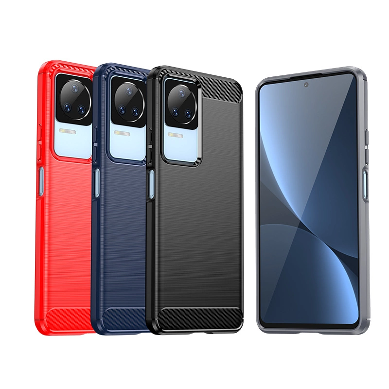 Carbon Case for Xiaomi Poco F4 5G flexible silicone carbon cover blackeng
