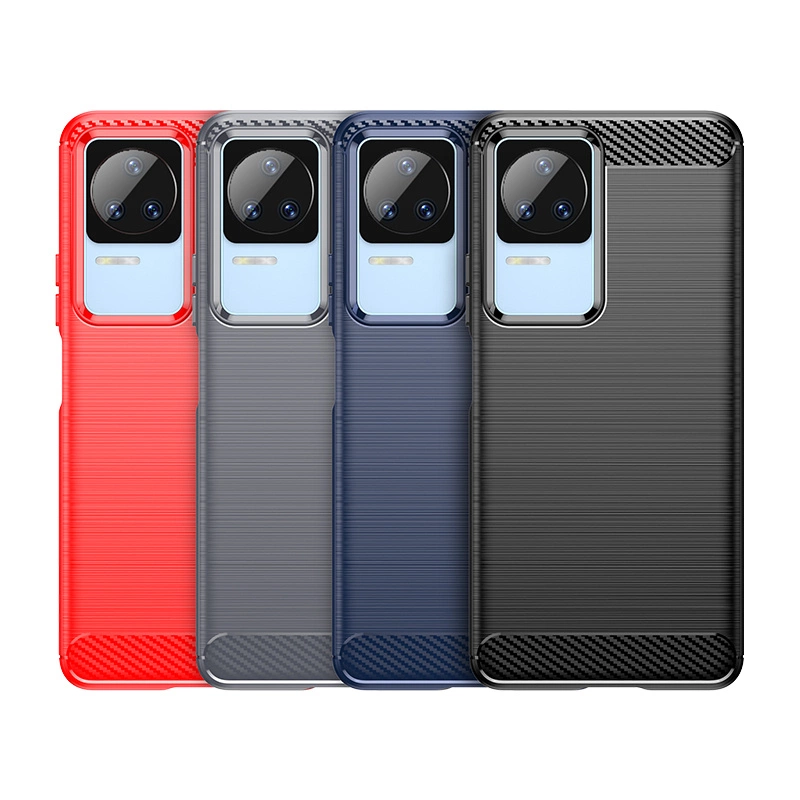Carbon Case for Xiaomi Poco F4 5G flexible silicone carbon cover blackeng
