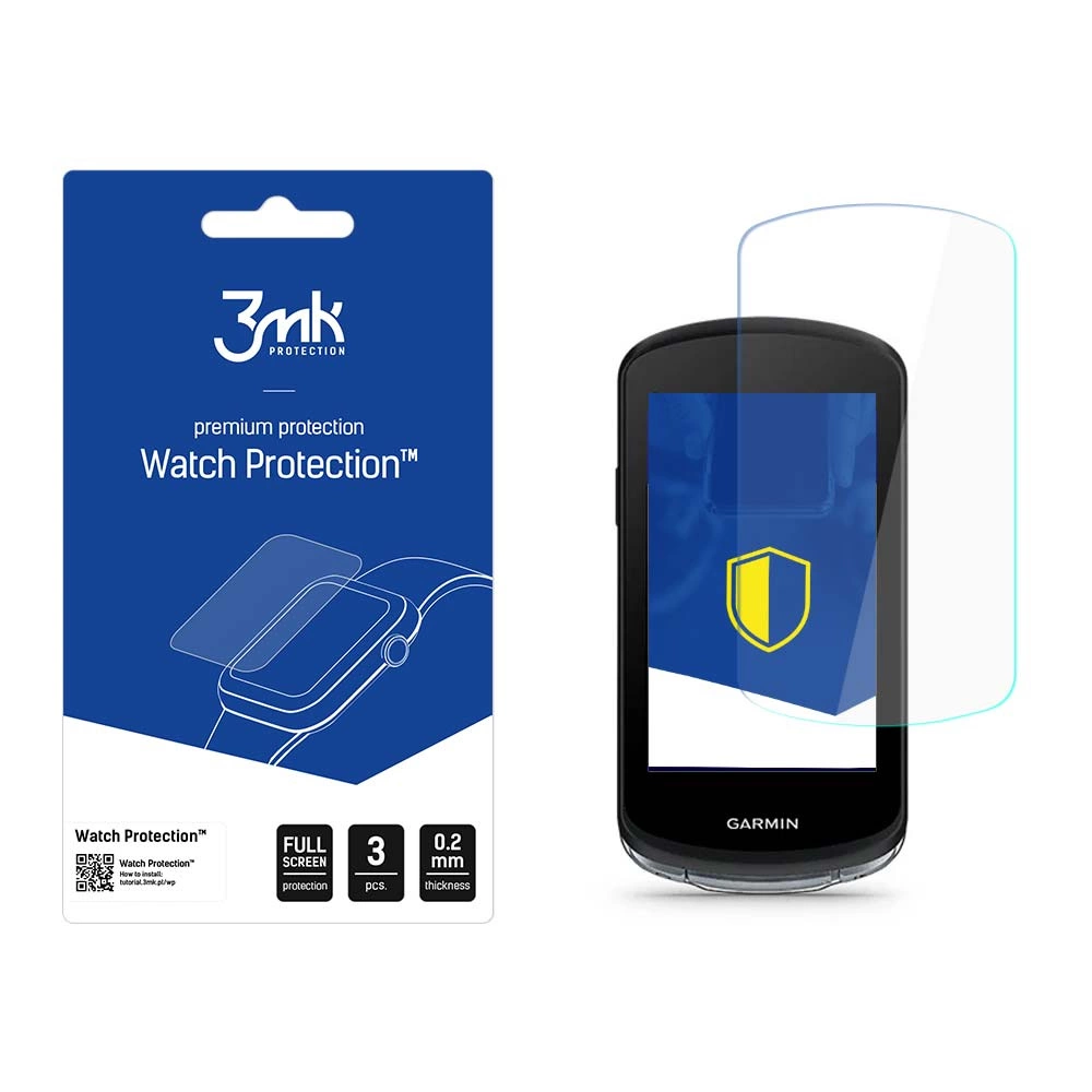 3mk Watch Protection™ hybrid glass v. FlexibleGlass Lite on Garmin Edge 1040eng