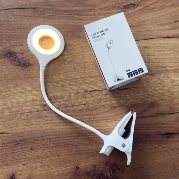 [RETURNED ITEM] Wireless LED reading lamp with clip + black micro USB cableeng