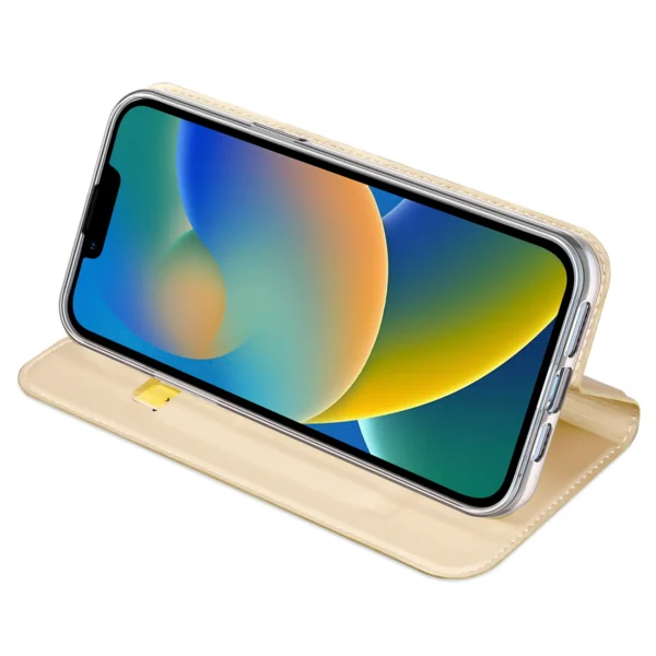 Dux Ducis Skin Pro Holster Flip Cover for iPhone 14 Plus goldeng