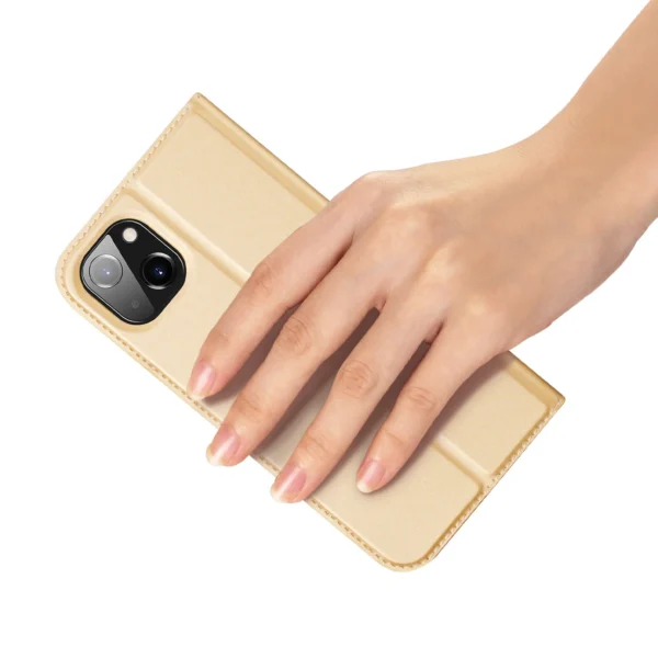 Dux Ducis Skin Pro Holster Flip Cover for iPhone 14 Plus goldeng