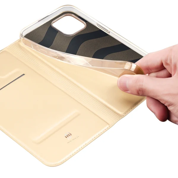 Dux Ducis Skin Pro Holster Flip Cover for iPhone 14 Plus goldeng